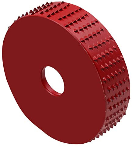 SZTVECFW 1pc meule d'angle Ronde en Bois ponçage Sculpture Outil Rotatif Disque abrasif for meuleuse d'angle carbure de tungstène alésage 16 mm(1pc Red)