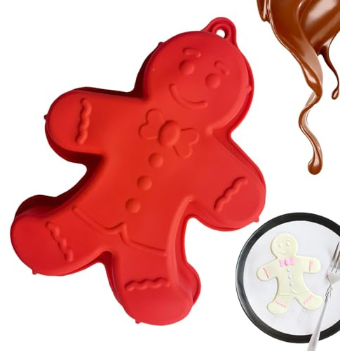 Silikon-Backform für Lebkuchenmann, -Weihnachtsmotiv, -Silikon-Backformen, antihaftbeschichtet, Backform für Kuchenseife