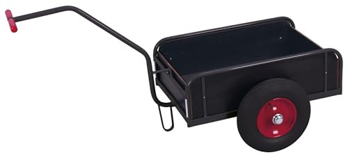 Handwagen 1105x535 mm mit Luftbereifung und Wänden anthrazit