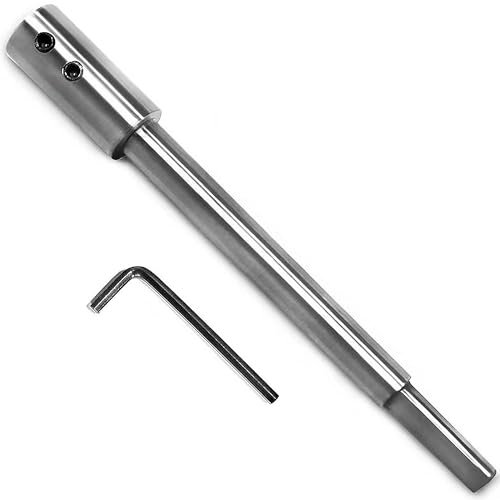 Rallonge de foret de 169 mm pour foret Forstner avec tige de 3/8, rallonge de foret pour foret à mèche plate, rallonge extra longue pour des fraisages et des perforations particulièrement profonds