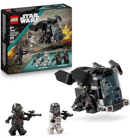 LEGO Star Wars: Ahsoka Death Trooper & Night Trooper Battle Pack, Small Gift for Boys, Girls and Any Fans Aged 6 Years Old and Over, Dropship Building Toy for Kids, 4 Characters with Blasters 75412