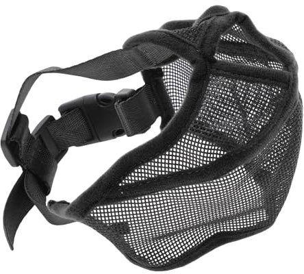 CAPASTEC Maulkorb Für Französische Bulldogge Verstellbar Atmungsaktiv 1Stk | Polyester, Netzmaterial, Atmungsaktiv, Schnauzenumfang 35-44cm, Gewicht 55g, Für Möpse, Chihuahua, Pudel