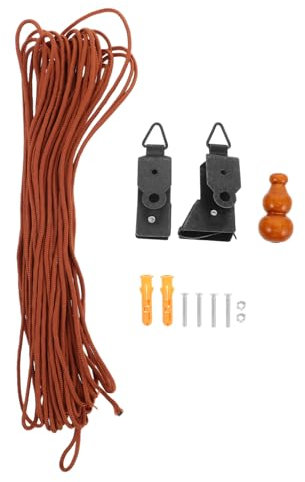 CAXUSD Kit Système De Levage pour Stores Enrouleurs Vintage Réparation De Rideaux Bambou Et Herbe Cordon De Store Résistant, Rail De Guidage en Métal Épais Usage Intérieur, Contrôle Précis Lumière