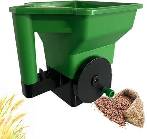 Handheld Grass Seed Spreader, Grass Seed Spreader for Lawns, Portable Spreader Planting Tool, Handheld Seed Spreader with Ergonomic Crank for Lawn and Garden (1pcs)