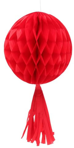 Alipis Bola de Panal Colgante para Decoración de Fiestas Adorno de Cumpleaños y Celebraciones Folleto Rojo y Verde para Montaje Techo y Fotografía Conjunto de Decoraciones para Eventos