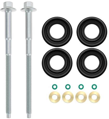 QWORK Kit de sellado de inyector, incluye sellos de inyector, arandelas de cobre, juntas tóricas y tornillos, adecuado para Ford Transit MK7 2.2 TDCi