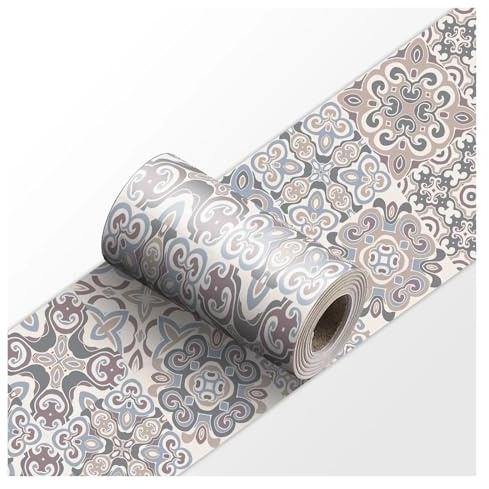 JTKSSCS Greche Adesive Per Pareti 1 adesivo da parete in ceramica, stacca e attacca, for paraschizzi cucina, strisce decorative for piastrelle, for battiscopa del bagno(YX-154,30cmX240cmX1roll)