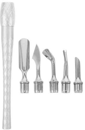 Alipis Herramientas para Cutículas Acero Inoxidable con Punta de Repuesto Cortaúñas y Removedor de Piel Muerta para Manicura y Pedicura Kit Compacto y Portátil para Cuidado Profesional