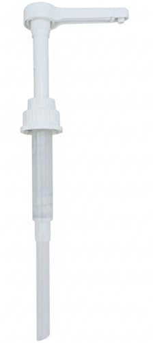 Pompa dosatrice, pompa dispenser bianca per tanica da 5 litri, filettatura DIN 45, 30 ml, per gel o sapone, GFL, PRIJA, Anyah, Geneva Guild, sapone per hotel (2)