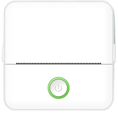 Mini Impresora Térmica De Etiquetas Portátil HD, Bluetooth Resistencia For Estudiantes, Error, Título, Nota, Bolsillo Incorrecto, Impresión Sin Tinta Impresión Rápida Nítida Cada Etiqueta(White)