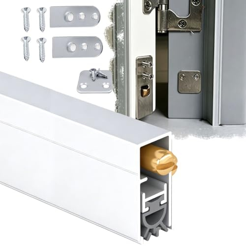Automatisk dörrtätning i aluminium | Flera storlekar infällda: Aluminiumdörrsvep for drag och bullerblockering(35in(89cm))