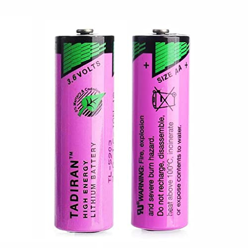 DCYNXC 2pcs 2400mAh 3.6V SL-360 PLC TL-5903 AA Lithium Battery for Tadiran TL-5903 SL-360 S7-400 ER14500 ER14505 TL-2100