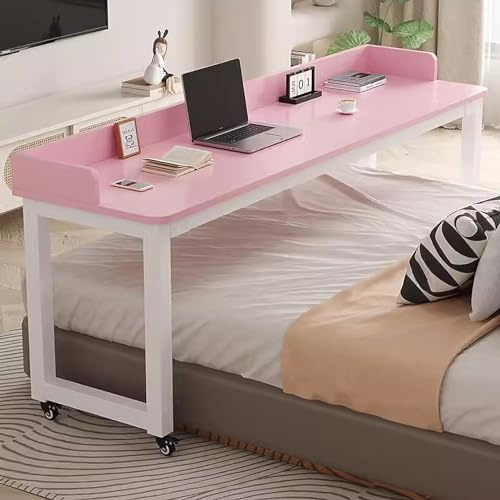 Tavolo sopra Il Letto, Carrello sopra Il Letto, Scrivania Portaoggetti, Ampia Scrivania da Studio, Scrivania ad Angolo, Mobile Studio Porta PC con Ruote, Tastiera Scorrevole Postazioni da Lavoro
