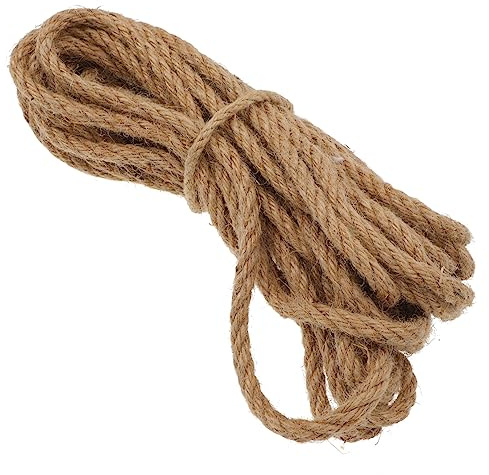 BESTonZON 1 Juego cordel tejido a mano cuerda de yute cuerda de hilo resistente decoración cordel de yute para fiestas cuerda artesanal decorativa boda hilo de yute cordel fino