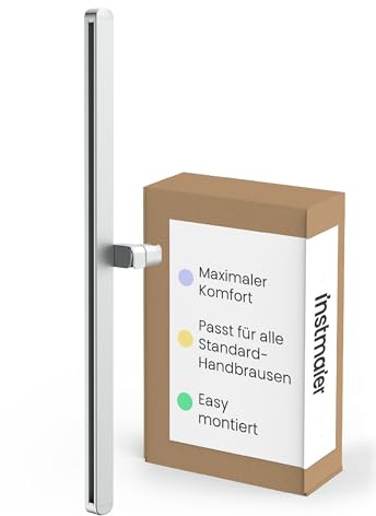 instmaier Cleo | Duschstange | 78,5cm Höhe | Chrom | Brausestange | Verstellbare Duschstange | Duschhalterung | Duschkopf mit Schlauch und Halterung | Stange Dusche