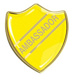 Capricornone Ambassador Gel Domed School Shield Badge (Yellow)