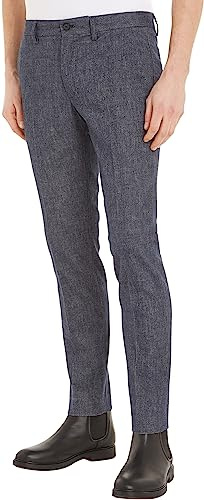 Tommy Hilfiger Pantaloni Uomo Bleecker Chinos, Blu (Desert Sky), 34W / 34L