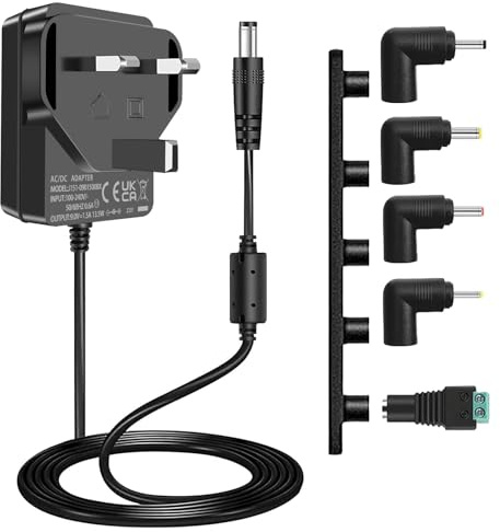 9V 1.5A Power Supply, DC 9V Power Cord, AC 100-240V, Center Positive Tip. | 9Volt AC Adapter fit for Input 9Vdc 0.1A -1.5A 1A 0.5A Arduino UNO R3, Schwinn Bike A10 140 170, Crosley Record Player.