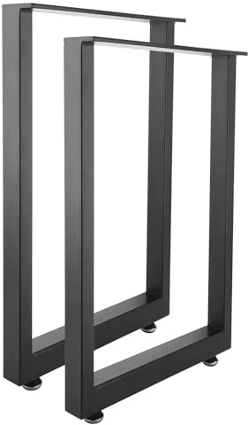 Homtone Juego de 2 Patas de Mesa de Metal Resistente, Patas industriales rústicas para Muebles DIY, Patas para Mesa de café, Escritorio, Barra de Desayuno o Banco (H71 x W45cm - Cuadrado)
