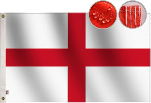 Omnisexual Bandera de Inglaterra resistente de alta calidad, 150x90 cm, nailon Oxford 210D, extremos de mosca cuádruples cosidos, bandera de cruz de San Jorge de 5 piesx3 pies