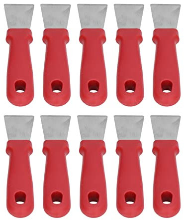 EVTSCAN 10er-Pack 6 Spachtel-Set, Edelstahl-Farbschaber-Klebemesser-Werkzeug zum Reparieren von Trockenbauwänden, Entfernen von Tapeten, Auftragen von Spachtelmasse, Putz, Zement, Klebstoff