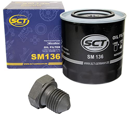Ölfilter Motor Öl Filter SCT SM136 + Ölablassschraube 03272