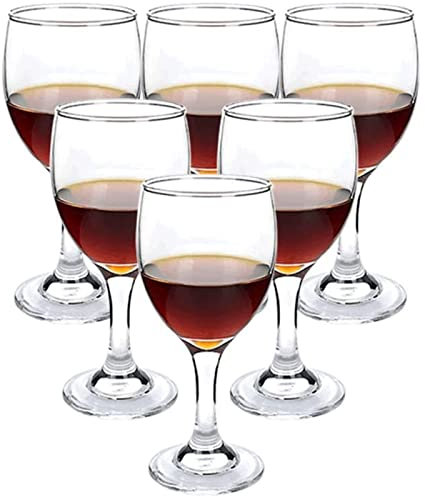 OLOTU Bicchieri di Vino Bicchieri da Vino Rosso Piccoli Bicchieri da Vino in Cristallo Set di 6 Bicchieri da Vino Rosso Bicchieri Trasparenti Adatti per Uso Domestico Squisito