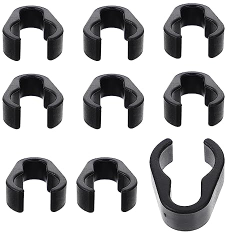 GANAZONO Microphone Stand Cable Clips 10 Pack Mic Cable Clamps for Wire Management Plastic Mic Holders for Home Recording Stage Concert Hall Classroom Instrument Store