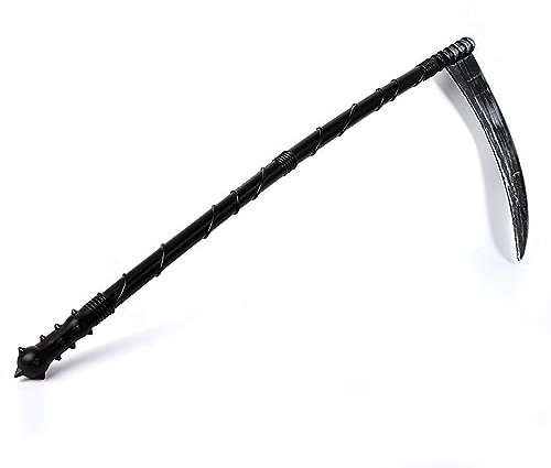 JSRHEEM Halloween Sense, Halloween Sensenmann sichel, Sensenmann kostüm Herren Kinder, Für Karneval und Halloween, Schwert, Dolch, Serienkiller, Kostümzubehör (Sensenmann)