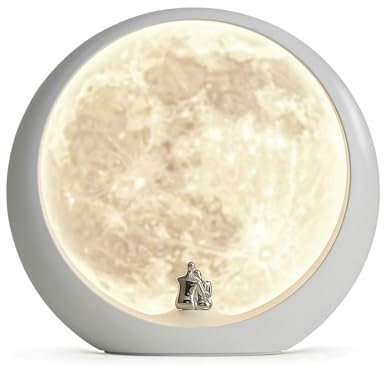 mamre Super Luz De La Noche de Luna - Lámpara de Mesa Regulable Para Decoración Del Hogar y Regalo único Para Aniversarios, Bodas, día De San Valentín y Navidad