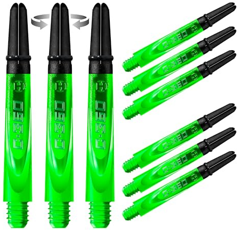 Harrows Darts 3 x Sets of Carbon 360 Dart Stems - 9 Dart Shafts in Total - Medium, Midi & Short