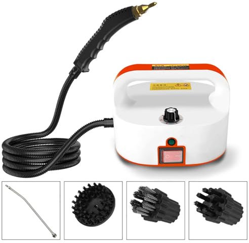 Limpiador a Vapor Doméstico Motor de Vapor Eléctrico de 350 Ml Motor de Vapor de Alta Presión Y Alta Temperatura para Cocina/Baño/Suelo/Lechada/Azulejos/Alfombras/Coche 220V 2500W 4.5Bar(Rojo)