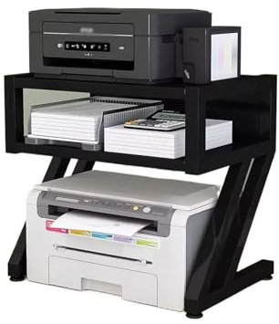 XUJUAN-0227 Druckerständer Büro Kreative Regale Home Styling Lagerung Einfache Mehrschichtige Boden Drucker Rack Desktop Organisation Regal Bürobedarf,Schreibtisch (Color : A, Size : M)