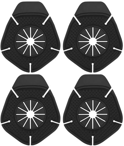 YINETTECH 4PCS Car Wiper Arm Hole Protection Pad Silicone Windshield Wiper Arm Hole Protector Dust Cover Accessories Universal for Most Cars Trucks Black