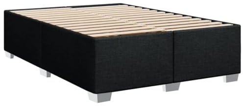 vidaXL Bettgestell ohne Matratze Schwarz 140x200 cm Stoff