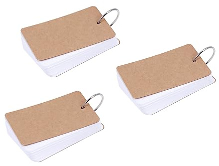 SEWACC 3 Stück Blanko Notizblöcke Mit Metallring Kompaktes Design Weißer Papierblock Tragbar Für Schule Und Büro Memo Block Für Notizen Und Lesezeichen