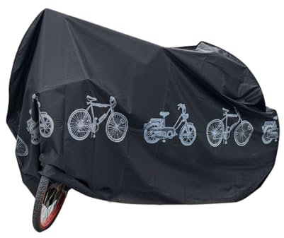 MIRKUZI Fahrradgarage Fahrradabdeckung Universal Anti-Staub Regen UV Schutz für fahrräder, motorräder, elektrofahrzeuge (Schwarz)