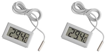 Mini Digital Hygrometer Thermometer Gauge with Probe LCD Display Temperature Fahrenheit Humidity Meter for Incubator Reptile Plant Terrarium Humidor
