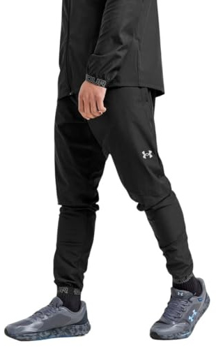 Under Armour Vanish Pantalon de survêtement hybride pour homme – Castlerock coupe décontractée, tissu respirant 100 % polyester, Noir , S