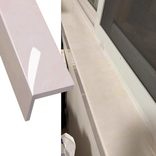 Davanzale Interno Finestra Protezione per Davanzale Interno Giallo Chiaro, Rivestimento per Davanzale in Piastrelle con Texture Marmo, Piastra di Ricambio per Finestra Della Camera da Letto in Cemento