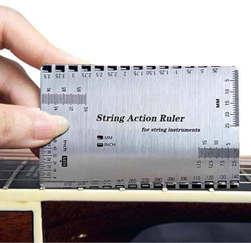 String -Action -Herrscher, Gitarren -Action -Messgerät Guitar Setup String | Multifunktionales Schnellbass-Setup-Zubehör für Banjo, String-Instrumente