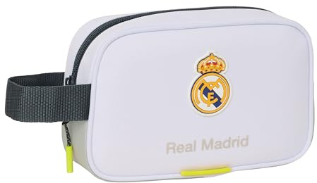 SAFTA Real Madrid EQUIPACIÓN 25/26 - Neceser Escolar Infantil Pequeño, Neceser, Ideal para Diferentes Edades, Cómodo y Versátil, Calidad y Resistencia, 22x8x13.5 cm