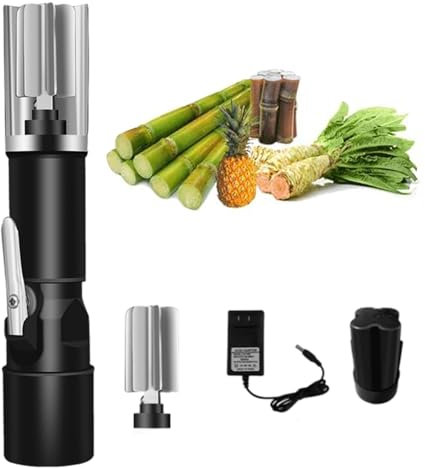 GZPKJ Éplucheur De Canne À Sucre Électrique, Grattoir Automatique, Couteau À Éplucher L'ananas, 2 Modes De Commutation, Vitesse 7 500 TR/Min, pour Noix De Coco, Citrouille, Melon d'hiver, Ananas