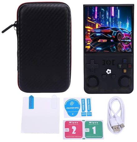 Denash R36max Retro Handheld Game Console, 4.0 720x720 Open Source System Video Game Player avec 4000mAh Battery for Portable Gaming (64G)
