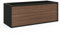 Vente-unique-Mueble Flotante con Lavabo - Color Natural Oscuro y Negro - 120 cm - BANIVA