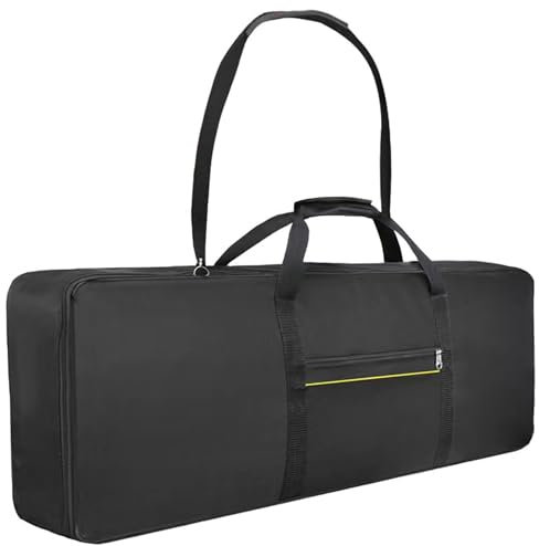Keyboard-Tasche für 88 Tasten, 137, 2 x 33 x 18, 8 cm, Tragetasche aus Oxford-Stoff mit Griff und Schultergurt, Reißverschluss, wasserdichte Klaviertasche mit mehreren Taschen, Klaviertasche, Klavi