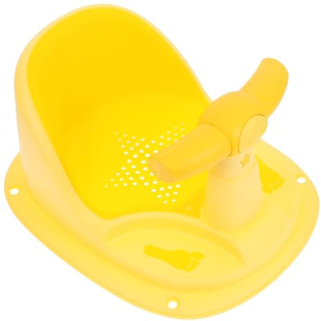 Babybadewannensitz für Babys, Ergonomisch und Stabil, Gelb | Pp und Tpe, Niedliches Design, für Verschiedene Badeszenen, Bequemer Sitz, Kleinkind Badesitz