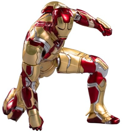 ZD Toys - 7 Collectible Action Figure of Iron Man Mark 42 with Lights, Interchangeable Parts, Durable PVC Material, Ideal Gift for Collectors and Fans, Ages 15 and Up