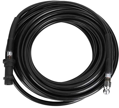 Tubo di pulizia ad alta pressione 15m in pvc in acciaio intrecciata in acciaio pesante fognario di scarico fognario utensile compatibile con k1 k2 k3 k4 k5 k6 k7 lavor bauker vax