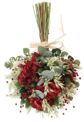Ramo de Hortensias Rojas Preservadas DECOALIVE – Decoración Sofisticada